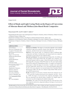 Effect of shade and light curing mode on the degree of conversion of silorane-based and methacrylate-based resin composites