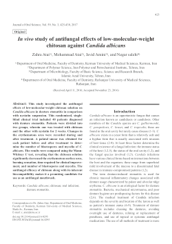 In vivo study of antifungal effects of low-molecular-weight chitosan against Candida albicans