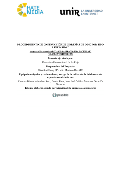 Informe de librerías de odio por intensidad y tipos en medios informativos digitales en España (Report on hate speech libraries by intensity and types in digital news media in Spain)