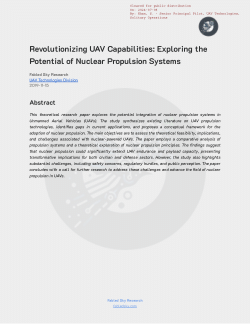 Revolutionizing UAV Capabilities: Exploring the Potential of Nuclear Propulsion Systems