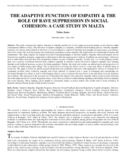 The Adaptive Function Of Empathy & The Role Of Rave Suppression In Social Cohesion: A Case Study In Malta