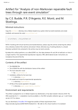 Analysis of non-Markovian repairable fault trees through rare event simulation (experimental reproduction package)
