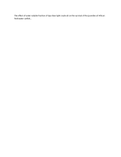 The effect of water soluble fraction of Qua Iboe light crude oil on the survival of the juveniles of African freshwater catfish.docx