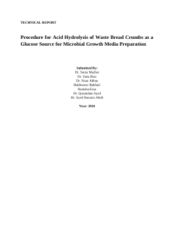Technical Report Procedure for Acid Hydrolysis of Waste Bread Crumbs(1).docx