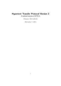Item - Hypertext Transfer Protocol Version 2 - A technical overview of ...
