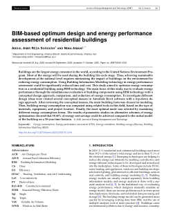 BIM-Based Optimum Design and Energy Performance Assessment of Residential Buildings