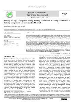 Building Energy Management Using Building Information Modeling: Evaluation of Building Components and Construction Materials