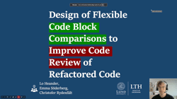 Video Intro: Design of Flexible Code Block Comparisons to Improve Code Review of Refactored Code​