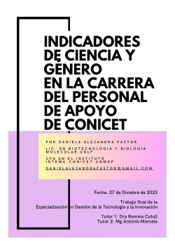 Indicadores de ciencia y género en la carrera del Personal de Apoyo de CONICET-Argentina