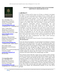 Impact Of Road Transportation On Economic Growth In Cross River State .pdf