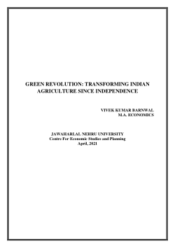 <b>GREEN REVOLUTION: TRANSFORMING INDIAN AGRICULTURE SINCE INDEPENDENCE</b>.pdf
