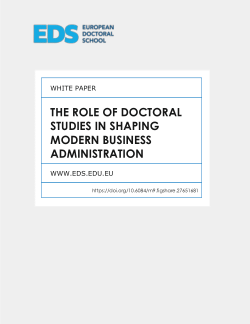 The Role of Doctoral Studies in Shaping Modern Business Administration