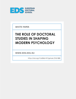 The Role of Doctoral Studies in Shaping Modern Psychology