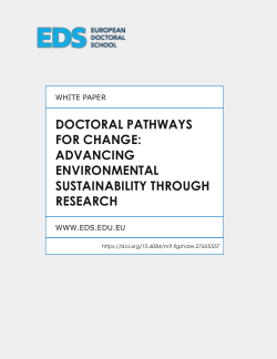 Doctoral Pathways for Change: Advancing Environmental Sustainability Through Research