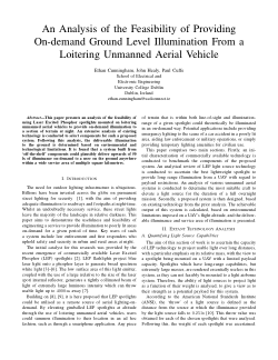 An Analysis of the Feasibility of Providing On-demand Ground Level Illumination From a Loitering Unmanned Aerial Vehicle