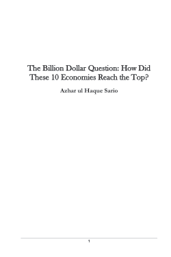 The Billion Dollar Question How Did These 10 Economies Reach the Top?