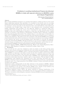 Problems in Availing Institutional Finance by Informal MSMEs in India with Special Reference to MUDRA Loans and Udyam Registration.pdf
