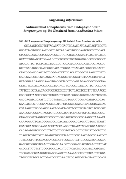 <b>Antimicrobial</b><b> Lobophorins from Endophytic Strain </b><b>Streptomyces</b><b> sp. R6 Obtained from </b><b>Azadirachta indica</b>