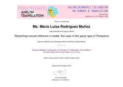 Re(writing) sexual offences in media: the case of the gang rape of Pamplona