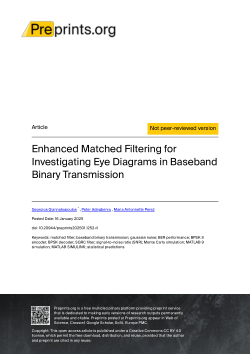 Enhanced Matched Filtering for Investigating Eye Diagrams in Baseband Binary Transmission