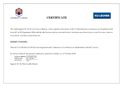 Conference chair certificate