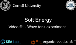 Soft Energy - Video 1 - Wave tank experiment