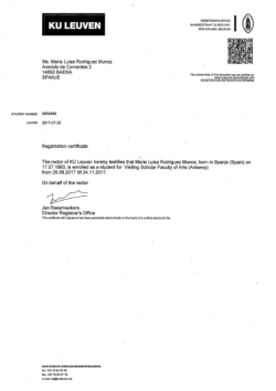KU Leuven stay certificates