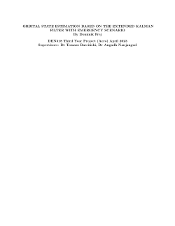 Orbital State Estimation Based On The Extended Kalman Filter With Emergency Scenario