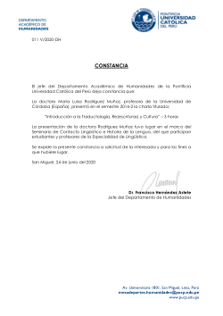Participación en el Seminario de Contacto Lingüístico e historia de la lengua