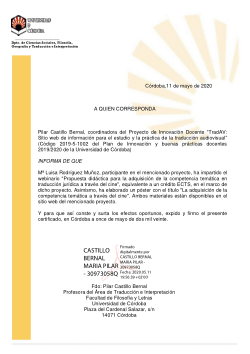 Webinario, póster, proyecto TRADAV