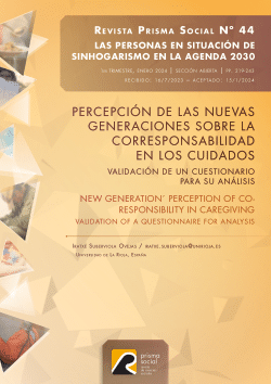 Percepción de las nuevas generaciones sobre la corresponsabilidad en los cuidados. Validación de un cuestionario para su análisis