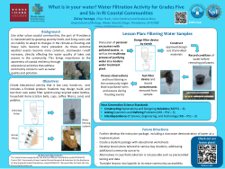 Water Filtration Lesson Plans