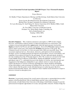 <b>Seven Generation Food and Agriculture ILEARN Project: Year 3 External Evaluation Report</b>