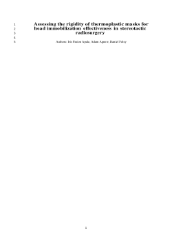 <b>Assessing the rigidity of thermoplastic masks for head </b><b>immobilization</b><b> </b><b>effectiveness</b><b> </b><b>in</b><b> </b><b>stereotactic</b><b> </b><b>radiosurgery</b>