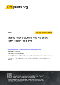 Mobile Phone Studies Find No Short-Term Health Problems