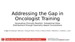 Addressing the Gap in Oncologist Training