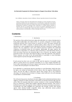 An Existential Argument for Rational Agents to Support AnarchismSocial Liberalism.docx
