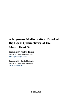 <b>A Rigorous Mathematical Proof of the Local Connectivity of the Mandelbrot Set.</b>