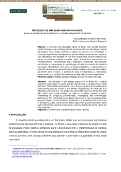 Processo de Envelhecimento no Brasil: entre as mudanças demográficas e o desafio da garantia de direitos