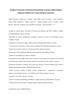 <b>Surface Proteome of Plasma Extracellular Vesicles differentiates between SARS-CoV-2 and Influenza Infection</b>