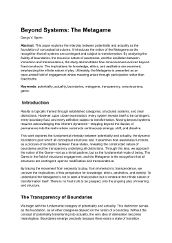 Beyond Systems The Metagame