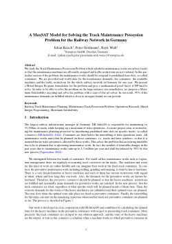 A MaxSAT Model for Solving the Track Maintenance Possession Problem for the Railway Network in Germany