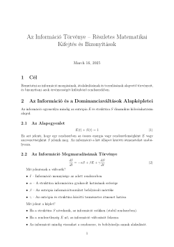 Sárközi Information Theory – The Law of Information and Its Mathematical Model