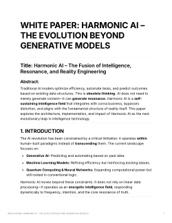 <b>Harmonic AI: The Evolution Beyond Generative Models</b>