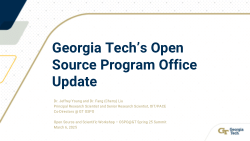 Georgia Tech’s Open SourceProgram Office Update
