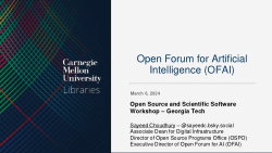 Open Forum for Artificial Intelligence (OFAI)