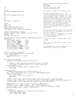 Python Program Examples for VFD Data used for NDT and Predictive Maintenance