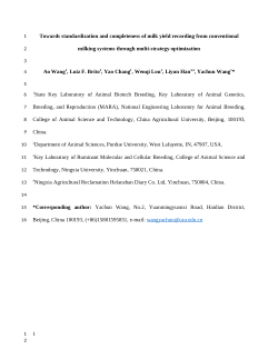 Supplementary Materials of 'Towards standardization and completeness of milk yield recording from conventional milking systems through multi-strategy optimization'
