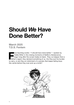 <b>Opinion:</b> Should <i>We</i> Have Done Better?