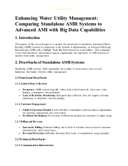 Enhancing Water Utility Management: Comparing Standalone AMR Systems to Advanced AMI with Big Data Capabilities